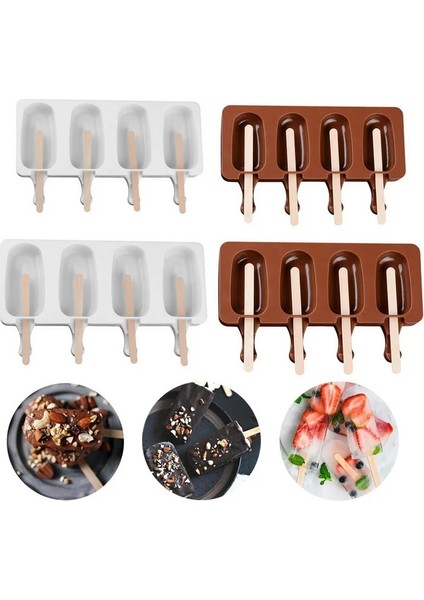 215X125X21MM Ev Yapımı Gıda Sınıfı Silikon Dondurma Kalıp Popsicle Kalıp Dondurucu Dondurma Çubuğu Kalıp (Yurt Dışından) fırsatları