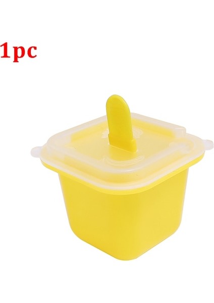 1 Adet Sarı Kare Buz Küpü Kalıpları Gıda Sınıfı Silikon Dondurma Kalıp Tepsisi ile Dondurma Çubuğu Dıy Jöle Puding Yaz Buzlu Içecek Topu Makinesi (Yurt Dışından)