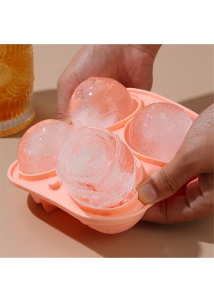 Orange-2pcs 3D Büyük Buz Küpü Tepsileri 2.5 Inç Gül Buz Kalıpları 4 Dev Sevimli Çiçek Şekli Kokteyl Suyu Viski Dondurucu Için Buz Silikon Kalıp (Yurt Dışından) modelleri