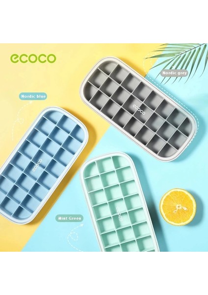 Yeşil Ecoco 24/ızgara Silikon Dondurma Kalıp Buz Küpü Tepsi Popsicle Varil Diy Kalıp Tatlı Dondurma Kalıp ile (Yurt Dışından)
