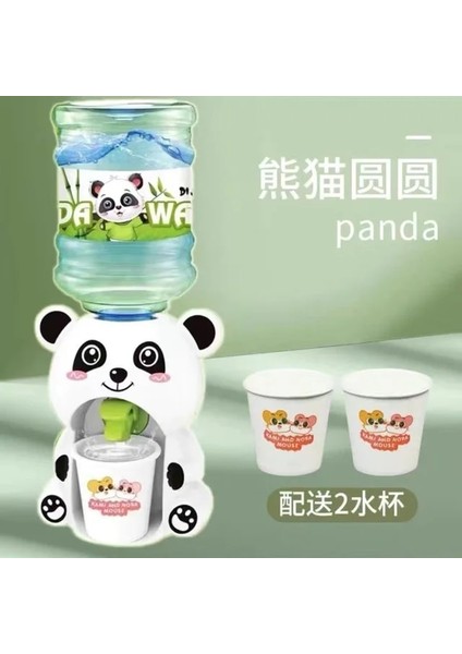 Panda 2 Fincan Çocuklar Mini Su Sebili Simülasyon Aletleri Sevimli Su Suyu Süt Kahve Içme Çeşmesi Çocuk Karikatür Yengeç Su Soğutucu (Yurt Dışından)
