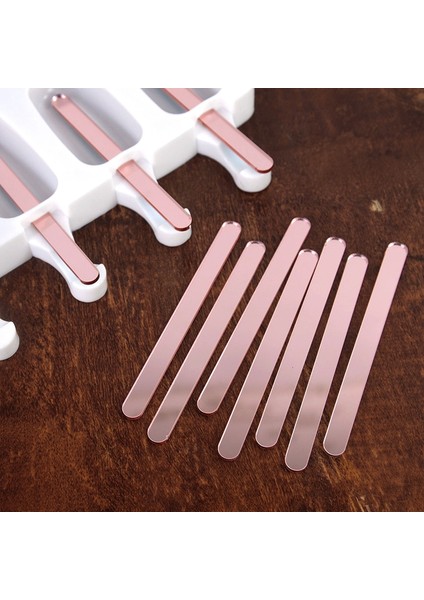 A04 10 Adet Akrilik Dondurma Çubukları Ummer Ev Yapımı Popsicle Aksesuarları Mutfak Modeli Puding Yapımı Dıy Dondurma Çubuğu (Yurt Dışından)
