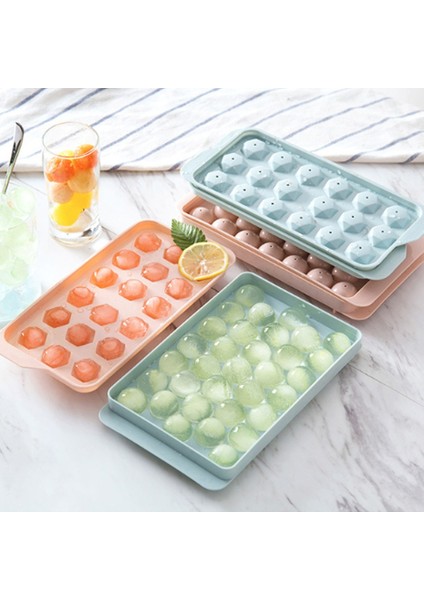 Pembe L 3D Yuvarlak Buz Küpü Tepsi Kapaklı Plastik Elmas Tarzı Buz Kalıp Buzdolabı Küresel Dıy Kalıpları Buz Topu Makinesi Mutfak Aletleri (Yurt Dışından) fırsatları
