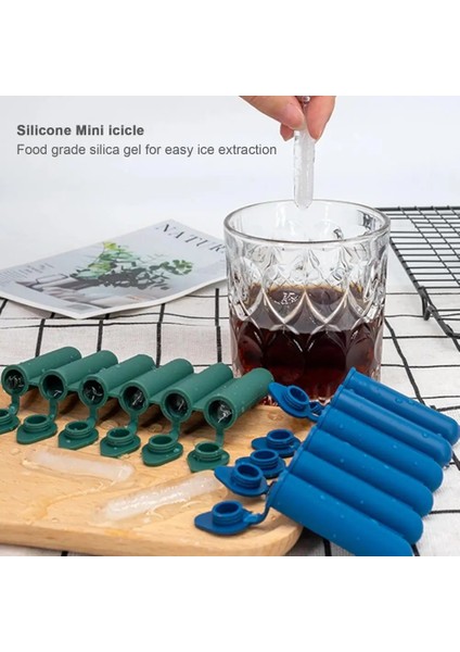 1 Izgara 6 Izgaralar Mini Uzun Buz Tepsisi Kalıbı Viski Kokteyl Votka Topu Buz Kalıbı Gıda Sınıfı Silikon Küçük Buz Çubuğu Kalıpları Dondurma Makinesi Çok (Yurt Dışından) fiyatları