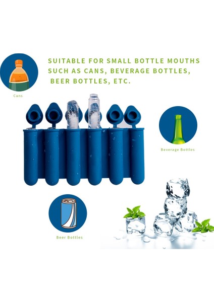 1 Izgara 6 Izgaralar Mini Uzun Buz Tepsisi Kalıbı Viski Kokteyl Votka Topu Buz Kalıbı Gıda Sınıfı Silikon Küçük Buz Çubuğu Kalıpları Dondurma Makinesi Çok (Yurt Dışından) modelleri