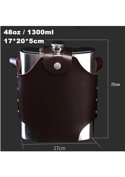 48 Oz Paslanmaz Çelik Kılıflı Şişe Rusya Büyük Cep Şişesi Sızdırmaz Viski Şişeleri Şarap Şişesi Için 18/32/48/64/88/108/128/178 Oz (Yurt Dışından)