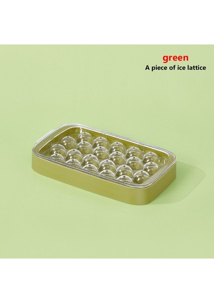 Yeşil B Yuvarlak Buz Küpü Tepsisi Saklama Kutusu ile Yaratıcı Hızlı Bırakma Buz Küpü Kalıpları Parti Mutfak Bar Kare Konteyner Soğuk Içecek Seti (Yurt Dışından)