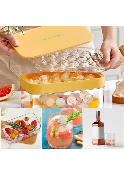 Yeşil B Yuvarlak Buz Küpü Tepsisi Saklama Kutusu ile Yaratıcı Hızlı Bırakma Buz Küpü Kalıpları Parti Mutfak Bar Kare Konteyner Soğuk Içecek Seti (Yurt Dışından) fiyatları