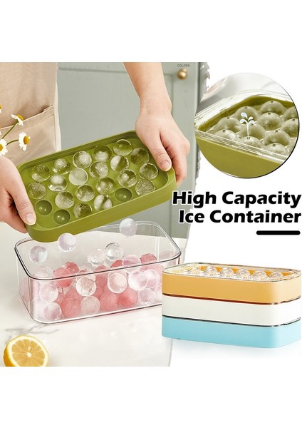 Yeşil B Yuvarlak Buz Küpü Tepsisi Saklama Kutusu ile Yaratıcı Hızlı Bırakma Buz Küpü Kalıpları Parti Mutfak Bar Kare Konteyner Soğuk Içecek Seti (Yurt Dışından) modelleri