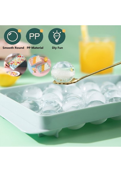 PINK-17X10CM 4 Adet 33 Buz Kozası Hokeyi Pp Kalıp Dondurulmuş Viski Topu Popsicle Buz Küpü Tepsi Kutusu Lolipop Hediye Yapımı Mutfak Aletleri Aksesuarları (Yurt Dışından)
