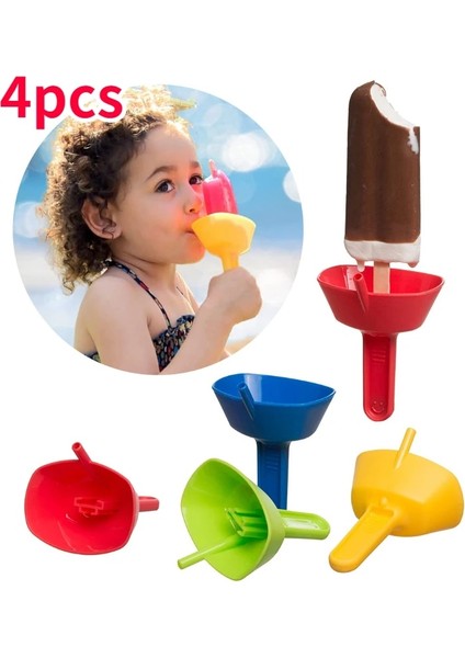 Yeşil 4 Adet 4 Adet Damlama Geçirmez Popsicle Rafı Dökülmeye Dayanıklı Buz Pop Tutucu Saman Takım Elbise Farklı Dondurma Çubukları Çocuklar Dondurulmuş Ikramlar Tutucu (Yurt Dışından)