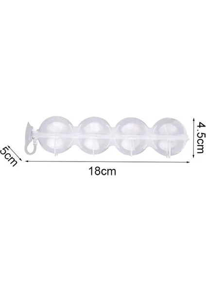 Gri S-18X5X4.5CM 4 Delik Buz Küpü Makineleri Yuvarlak Buz Hokeyi Kalıp Viski Kokteyl Votka Topu Buz Kalıp Bar Parti Mutfak Buz Kutusu Dondurma Makinesi Aracı (Yurt Dışından)