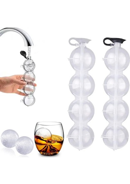 Gri S-18X5X4.5CM 4 Delik Buz Küpü Makineleri Yuvarlak Buz Hokeyi Kalıp Viski Kokteyl Votka Topu Buz Kalıp Bar Parti Mutfak Buz Kutusu Dondurma Makinesi Aracı (Yurt Dışından) modelleri