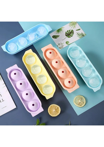 Yeşil Silikon Buz Topu Kalıbı Kapaklı Yuvarlak Buz Topu Makinesi Diy Ev Yapımı Buz Küpü Tepsi Yeniden Kullanılabilir 4 Hücreli Buz Topu Tepsisi Mutfak Aracı (Yurt Dışından) modelleri