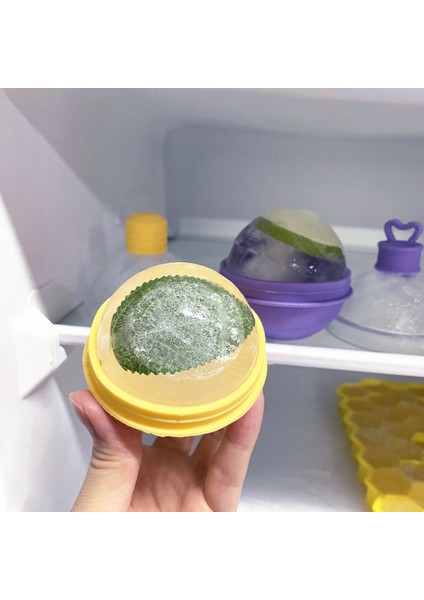 Sarı 1 Adet Buz Topu Kalıpları Gıda Sınıfı Silikon Buz Küpü Kalıpları Şeker Renk Buz Küreleri Buz Topu Makinesi Viski ve Kokteyl Buz Küpü Kalıp 2023 (Yurt Dışından) fırsatları