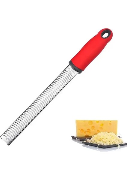 Kırmızı C Narenciye Limon Zester & Peynir Rendesi-Parmesan Peyniri, Limon, Zencefil, Sarımsak, Muskat, Çikolata, Sebze, Meyve, Mutfak Aletleri (Yurt Dışından)