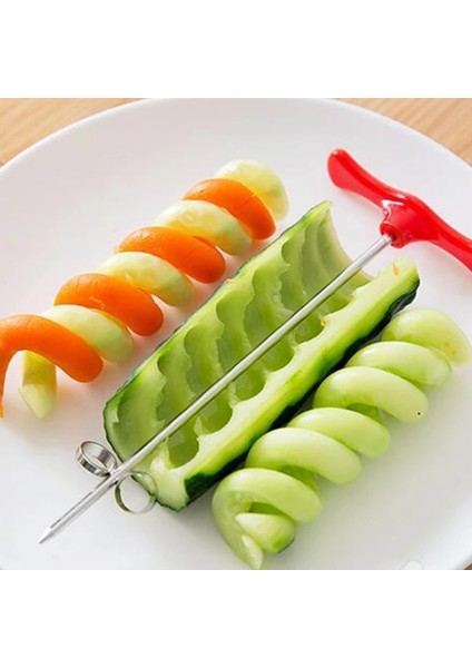 Bir Sebze Spiral Bıçak Patates Havuç Salatalık Kıyıcı Kolay Spiral Vida Dilimleme Kesici Spiralizer Mutfak Aksesuarları Alet (Yurt Dışından) fiyatları
