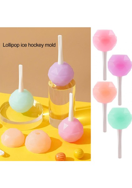 Turuncu Dayanıklı Buz Kalıbı Soğuğa Dayanıklı Buz Topu Kalıbı Gıda Sınıfı Buz Yapma Lolipop Çikolatalı Kek Pişirme Buz Tepsisi (Yurt Dışından)