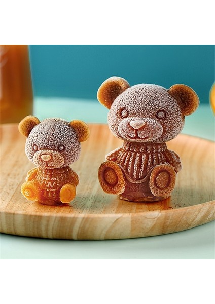 Küçük 1 Adet Ayı Buz Küpü Kalıp Gıda Sınıfı Silikon Kokusuz Karikatür Viski Şarap Içecek Kahve Buz Kalıp Kahve Dondurma Kalıp Mutfak Aracı (Yurt Dışından) fırsatları