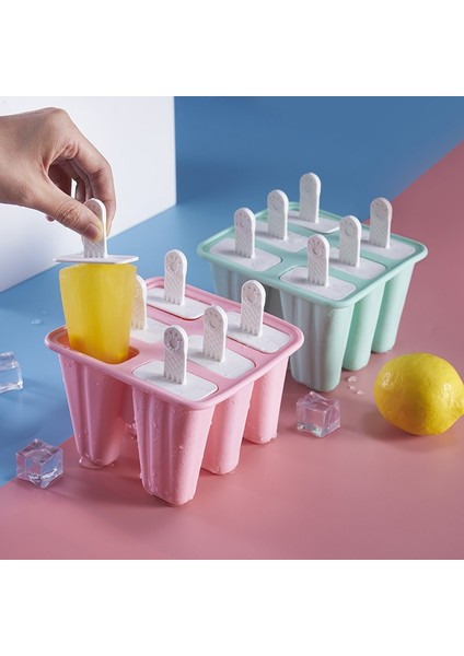 10 Delik Mavi 4/6/10 Delik Silikon Dondurma Kalıp Yeniden Kullanılabilir Sopalarla Dıy Çikolata Tatlı Popsicle Kalıpları Tepsi Buz Küpü Yapımcısı Araçları (Yurt Dışından)