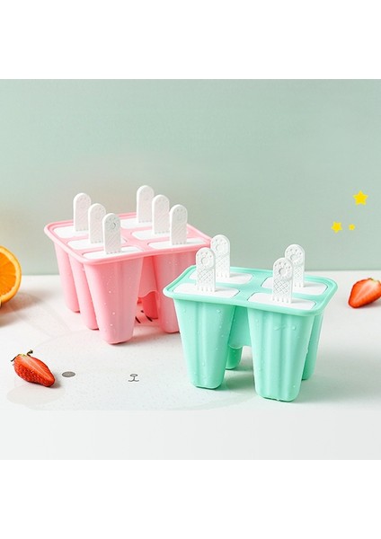 10 Delik Mavi 4/6/10 Delik Silikon Dondurma Kalıp Yeniden Kullanılabilir Sopalarla Dıy Çikolata Tatlı Popsicle Kalıpları Tepsi Buz Küpü Yapımcısı Araçları (Yurt Dışından)