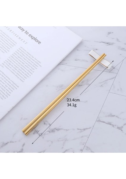 Altın 5 Çift 4/5/8 Çift Altın Yemek Çubukları Seti Paslanmaz Çelik Yemek Çubukları Suşi Japon Dayanıklı Siyah Kore Yemek Çubukları Seti Kaplama Yemek Çubukları (Yurt Dışından)