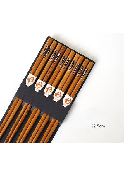 Morina Yeniden Kullanılabilir 5 Çift Set El Yapımı Bambu Japon Doğal Ahşap Çubuklarını Suşi Gıda Kedi Çiçek Çok Renkli Ahşap Çubuklarını (Yurt Dışından)