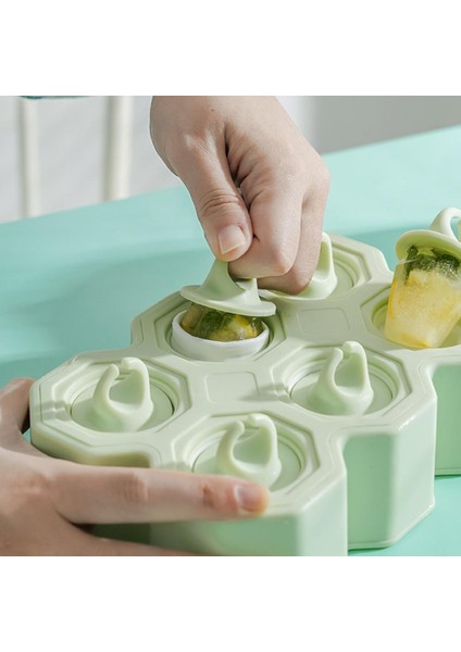 Açık Pembe Dondurma Kalıbı Yeniden Kullanılabilir Gıda Sınıfı 6 Izgaralar Yapışmaz Saplı Buz Yapma Silikon Ev Yapımı Dıy 6 Kaviteler Dondurma Kalıbı (Yurt Dışından) fırsatları