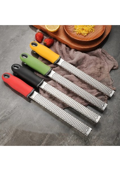 Siyah 1 Adet Çok Fonksiyonlu Limon Dilimleyici Paslanmaz Çelik Peynir Oyma Peynir Rendeleri Rastgele Renk Kaymaz Sap Diş Şekilleri (Yurt Dışından) fırsatları