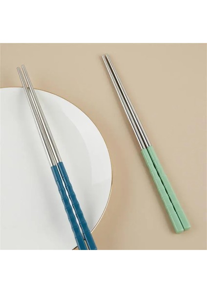 13 304 Paslanmaz Çelik Yemek Çubukları Gıda Sınıfı Yeniden Kullanılabilir Kaymaz Yemek Çubukları Kaymaz Gıda Çubukları Sofra Mutfak Aletleri (Yurt Dışından)