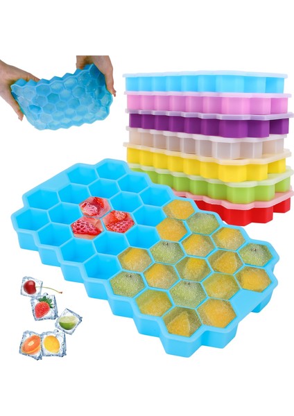 Gösterilen Gibi 37 Küp Turuncu 37 Gözlü Petek Buz Küpü Tepsileri Yeniden Kullanılabilir Silikon Buz Küpü Kalıp Çıkarılabilir Kapaklı Bpa Içermeyen Buz Makinesi Yaratıcı 13 Gözlü (Yurt Dışından) fırsatları