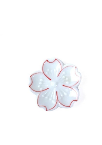 Beyaz Seramik Sakura Çiçeği Çubuklarını Tutucu Çiçek Çubuklarını Yastık Japon Çubuklarını Dinlenme Standı Mutfak Sofra Yemek Dekor (Yurt Dışından)