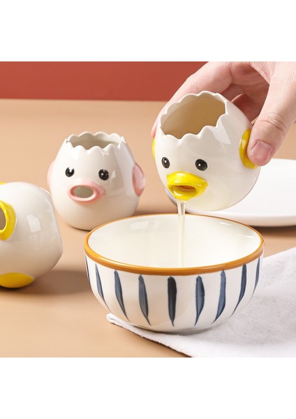 Mavi Kawaii Civciv Yumurta Ayırıcı Yaratıcı Seramik Yumurta Bölücü Yumurta Sarısı Ayırıcı Sevimli Yumurta Sıvı Filtresi Mutfak Tedarik Pişirme Gereçleri (Yurt Dışından) modelleri