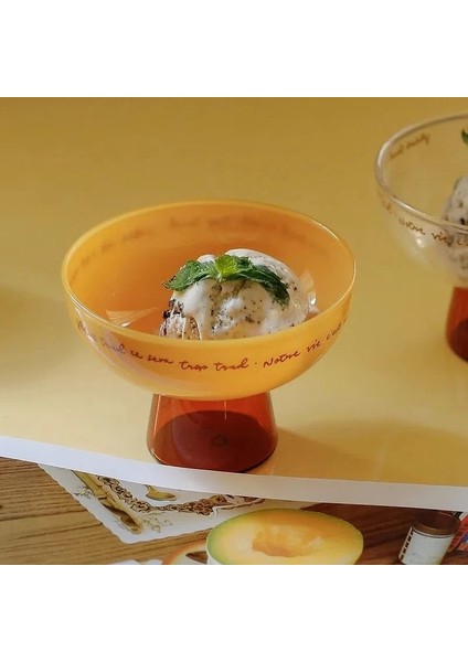 Iskandinav Dondurma Yoğurt Cam Bardak Kadeh Tatlı Aperatif Kasesi Kokteyl Şarap Bardağı Şampanya Kawaii Meyve Suyu Jöle Bardak Bar Ev Bardaklar (Yurt Dışından)