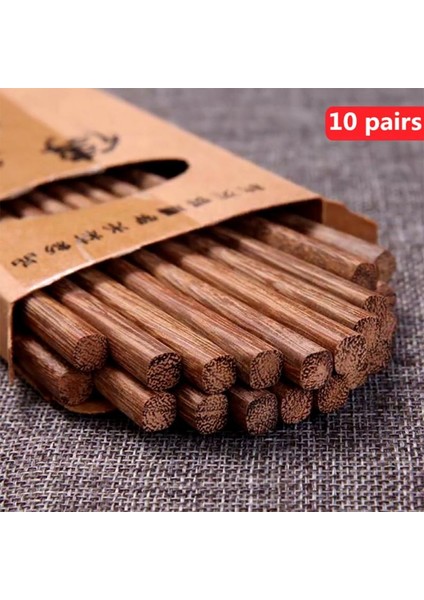 10 Çift 03 10 Çift Kullanımlık Çin Masif Ahşap Çubuklarını Kaymaz Japon Çubuklarını Suşi Gıda Çubukları Sofra Hediye Mutfak Aletleri (Yurt Dışından)