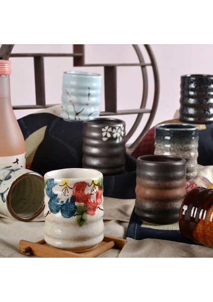 Desen 7 140ML Japon Tarzı Bardak Seramik Çay Bardak Içecek Kupası Şarap Seti Japon ve Kore Suşi Sofra Çay Setleri Seramik Ev Restoranlar (Yurt Dışından)