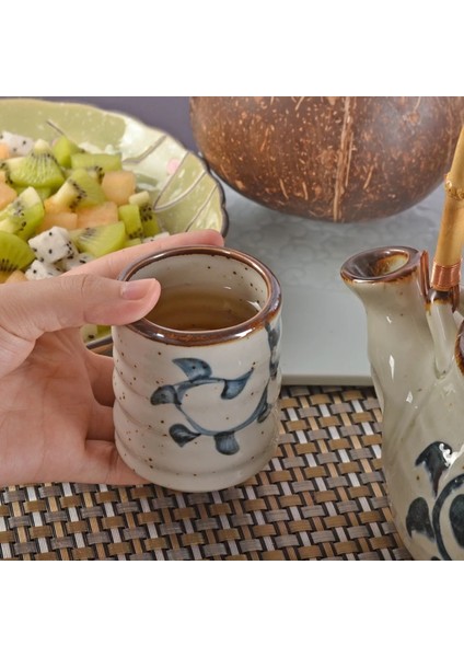 Desen 7 140ML Japon Tarzı Bardak Seramik Çay Bardak Içecek Kupası Şarap Seti Japon ve Kore Suşi Sofra Çay Setleri Seramik Ev Restoranlar (Yurt Dışından)