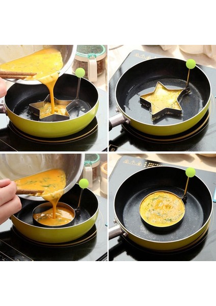 Fare Kafası Paslanmaz Çelik Kızarmış Yumurta Gözleme Şekillendirici Omlet Kalıp Kalıp Pişirme Araçları Mutfak JS22 (Yurt Dışından) indirimleri
