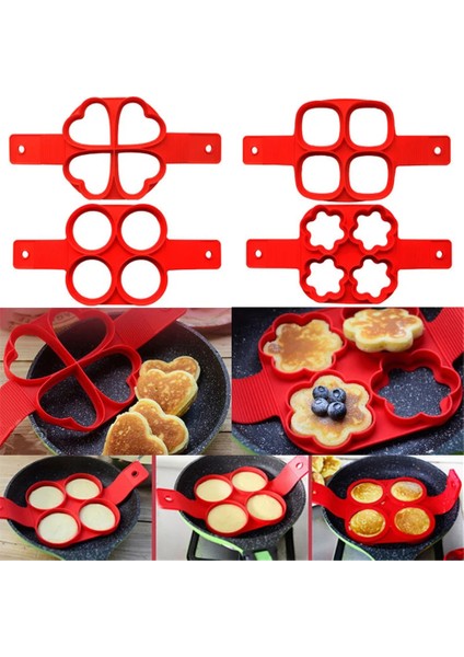 Kare 1 Adet Silikon Yapışmaz Fantastik Yumurta Gözleme Yapımcısı Halka Mutfak Pişirme Omlet Kalıpları Flip Ocak Yumurta Halkası Kalıp (Yurt Dışından)