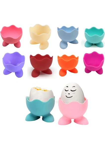 B Silikon Tozu Puf Yumurta Bardak Yaratıcı Silikon Yumurtalık Tutucu Kazan Tutucu Yumurta Bardak Mutfak Pişirme Araçları Yumurta Aksesuarları (Yurt Dışından)