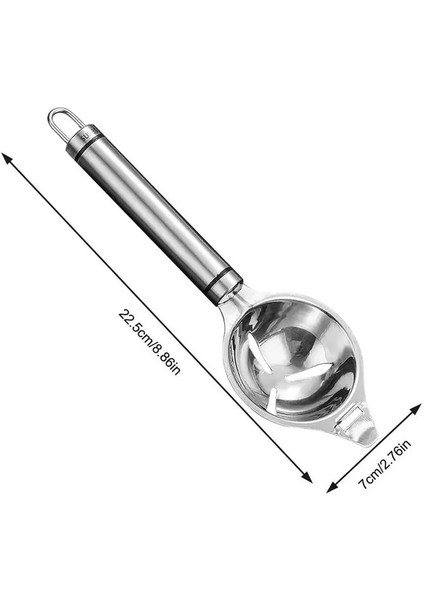 Bir Yumurta Boyunduruk Ayırıcı Metal Yumurta Beyaz Bölücü Süzgeç Paslanmaz Çelik Yumurta Sarısı Ayırma Aracı Ev Mutfak Yumurta Ayırma Gadget'ı (Yurt Dışından)