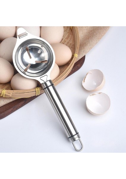 Bir Yumurta Boyunduruk Ayırıcı Metal Yumurta Beyaz Bölücü Süzgeç Paslanmaz Çelik Yumurta Sarısı Ayırma Aracı Ev Mutfak Yumurta Ayırma Gadget'ı (Yurt Dışından) fiyatları