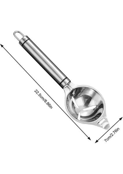 Bir Yumurta Boyunduruk Ayırıcı Metal Yumurta Beyaz Bölücü Süzgeç Paslanmaz Çelik Yumurta Sarısı Ayırma Aracı Ev Mutfak Yumurta Ayırma Gadget'ı (Yurt Dışından) modelleri