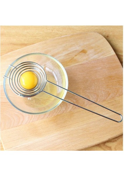 Gümüş 1 Pc Spiral Paslanmaz Çelik Yumurta Beyaz Ayırıcı Taşınabilir Yumurta Sarısı Sökücü Bölücü Uzun Saplı Mutfak Aracı Yeni (Yurt Dışından) indirimleri