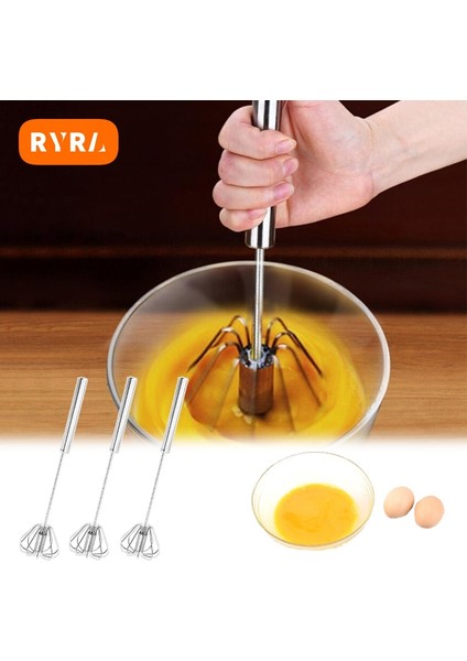 Gümüş Yarı Otomatik Yumurta Çırpıcı 304 Paslanmaz Çelik Yumurta Çırpma Manuel Mikser Kendinden Yumurta Gadget Karıştırıcı Mutfak Aksesuarları Yumurta Araçları (Yurt Dışından)