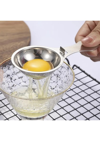 304 Tip C Paslanmaz Çelik Yumurta Beyaz Sarısı Ayırıcı Aracı Pişirme Aksesuarları Mutfak Aracı Yumurta Bölücü Pişirme Pişirme El Yumurta Gadget (Yurt Dışından) modelleri