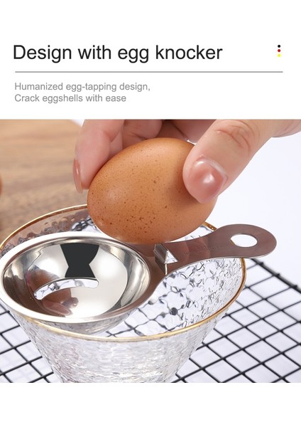 304 Tip C Paslanmaz Çelik Yumurta Beyaz Sarısı Ayırıcı Aracı Pişirme Aksesuarları Mutfak Aracı Yumurta Bölücü Pişirme Pişirme El Yumurta Gadget (Yurt Dışından) indirimleri