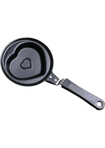 Kalp Kullanışlı Pürüzsüz Kenar Yumurta Tavası Asılı Delik Tasarımı Hatta Isıtma Mini Taşınabilir Kalp Şekli Kızarmış Yumurta Kalıp Kahvaltı Kızartma Tavası (Yurt Dışından)