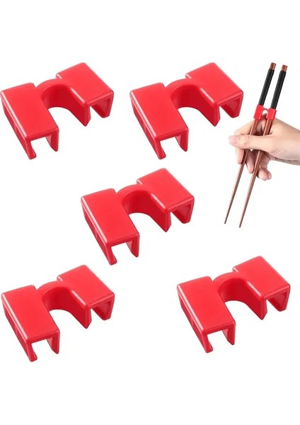 Red-5pcs 5pcs Yeniden Kullanılabilir Çubuk Yardımcıları Eğitim Çin Yemek Çubukları Eğitmen Tutucu Adouts Için Acemi Eğitmenler Veya Öğrenci (Yurt Dışından) fiyatları