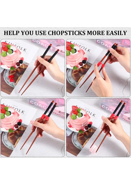 Red-5pcs 5pcs Yeniden Kullanılabilir Çubuk Yardımcıları Eğitim Çin Yemek Çubukları Eğitmen Tutucu Adouts Için Acemi Eğitmenler Veya Öğrenci (Yurt Dışından) fırsatları